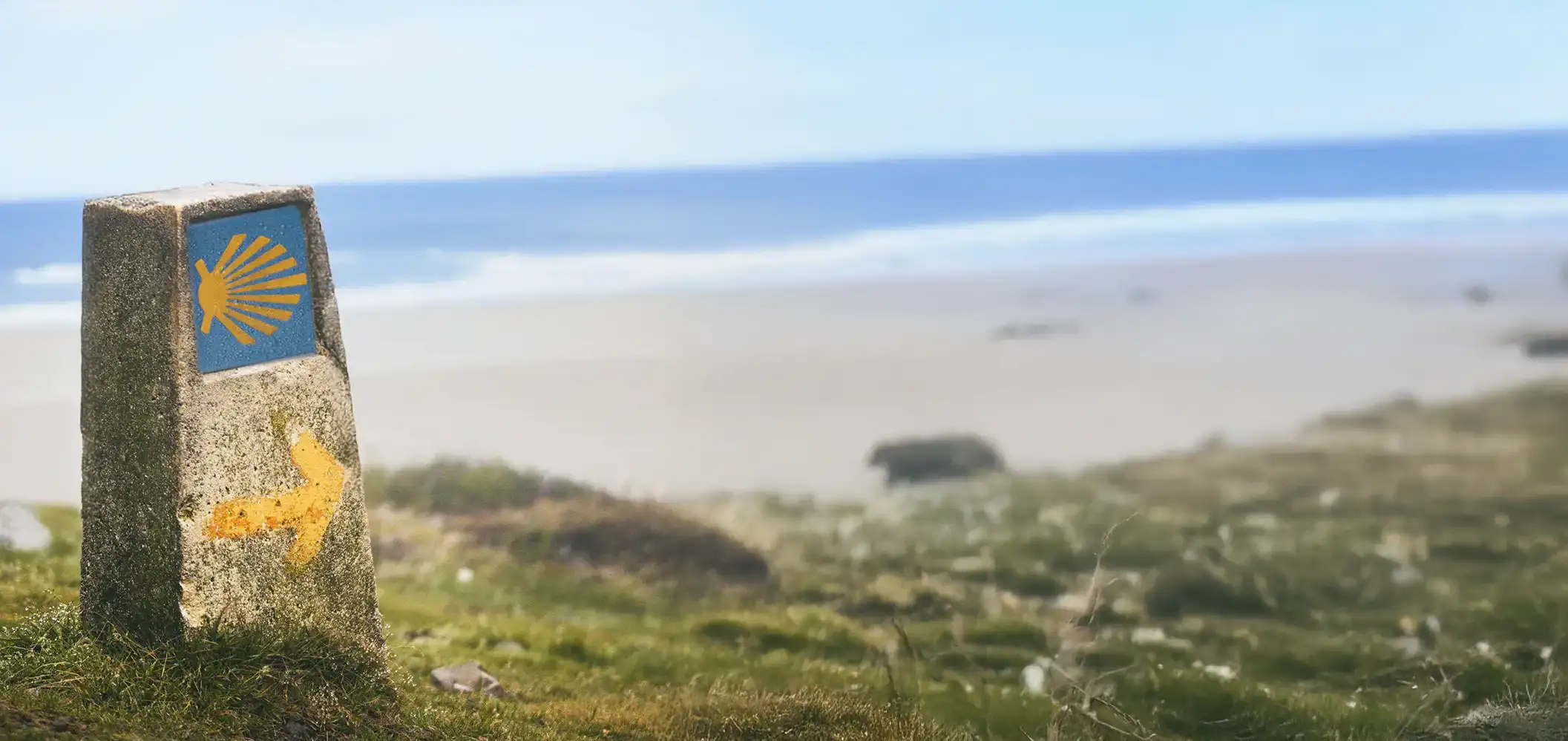 Camino da Costa coastal route in North Portugal near Viana do Castelo