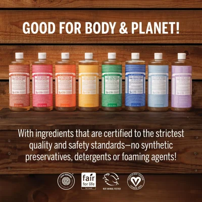 Dr Bronner's Organic Liquid Soap from Castile