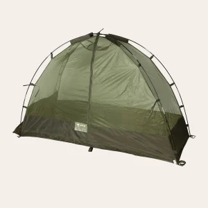 MFH 31868 – Mosquiteiro das Forças Armadas Britânicas em forma de tenda com zíper T, adequado para solo ou cama de campo, inclui bolsa de transporte.