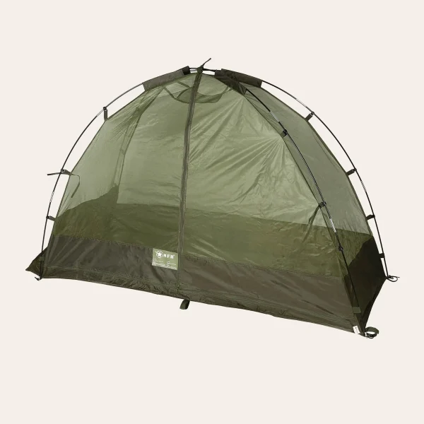 MFH 31868 – Mosquiteiro das Forças Armadas Britânicas em forma de tenda com zíper T, adequado para solo ou cama de campo, inclui bolsa de transporte MFH 31868 – Mosquiteiro das Forças Armadas Britânicas em forma de tenda com zíper T, adequado para solo ou cama de campo, inclui bolsa de transporte.