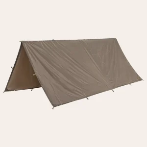 MIL-TEC Ripstop TARP 14234001 – lona impermeável e versátil (300x300 cm) com 19 pontos de fixação para múltiplas opções de montagem no campismo, bushcraft e aventuras ao ar livre.