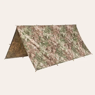 MIL-TEC Ripstop TARP WASP I Z2 14234066 - waterproof and versatile tarpaulin (300x300 cm) with 19 attachment points for multiple mounting options in camping, bushcraft and outdoor adventures.