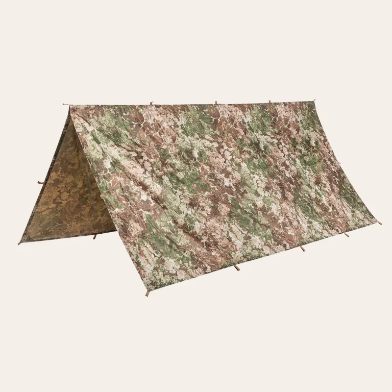 MIL-TEC Ripstop TARP WASP I Z2 14234066 - waterproof and versatile tarpaulin (300x300 cm) with 19 attachment points for multiple mounting options in camping, bushcraft and outdoor adventures.