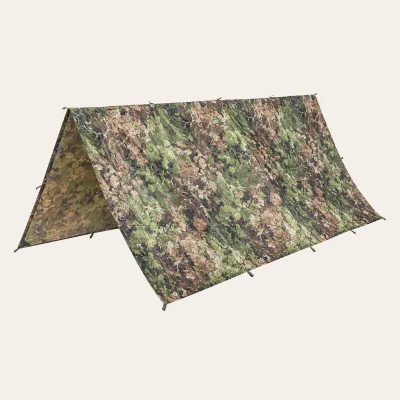 MIL-TEC Ripstop TARP WASP I Z3A 14234067 - waterproof and versatile tarpaulin (300x300 cm) with 19 attachment points for multiple mounting options in camping, bushcraft and outdoor adventures.