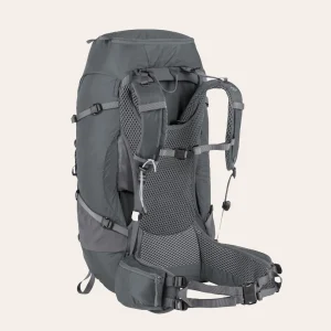 View of the backpack carrying system Highlander Ben Nevis backpack 52 litres, colour grey, Item number RUC275