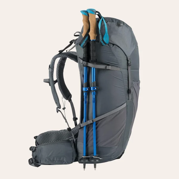 Vista lateral da Mochila Highlander Ben Nevis 65 litros, cor cinzento, Número do artigo RUC276 Vista lateral da Mochila Highlander Ben Nevis 65 litros, cor cinzento, Número do artigo RUC276