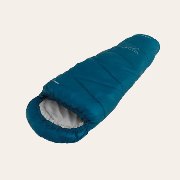 O saco-cama Starling Mummy azul Júnior da easy camp O saco-cama Starling Mummy azul Júnior da easy camp