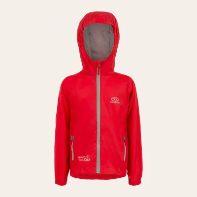 The Highlander Outdoor Waterproof Stow & Go for children in red colour