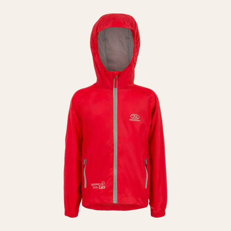 O Impermeavel Highlander Outdoor Stow & Go para crianças na cor vermelho