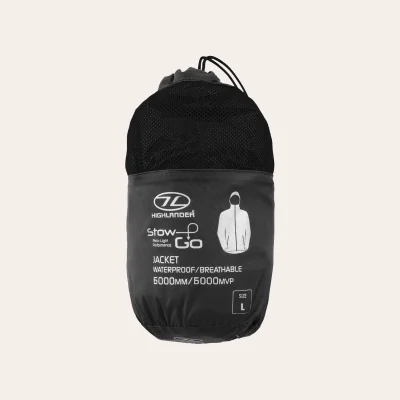 O Impermeavel Highlander Outdoor Stow & Go para homens em preto