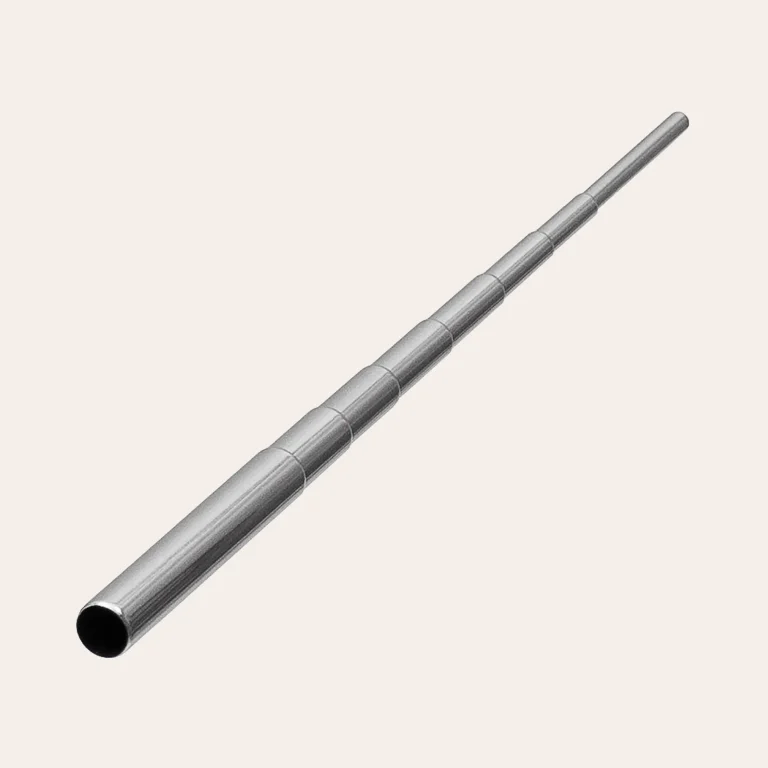 Telescopic stainless steel blower for camping, hiking, barbecues and survival, light and compact