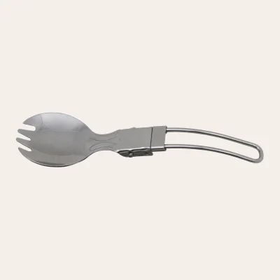 O colher dobrável da MFH combina uma colher e um garfo