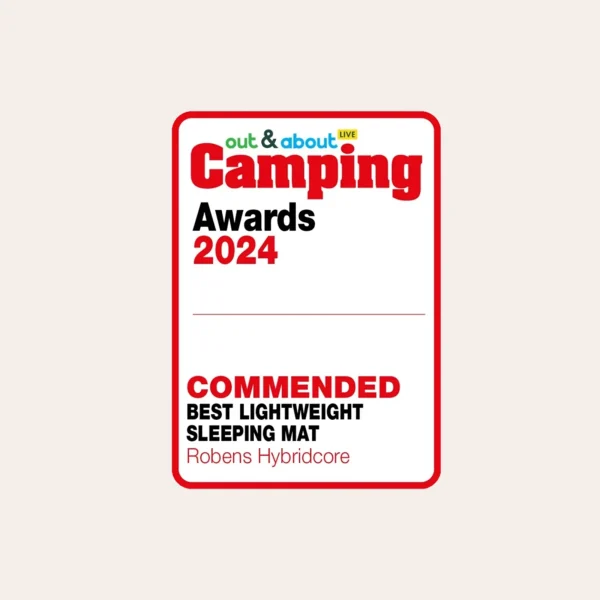 O certificado "Awards 2024 de out & about Camping"  o melhor colchão isolante de trekking  da sua categoria. O certificado "Awards 2024 de out & about Camping" o melhor colchão isolante de trekking da sua categoria.