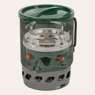 O conjunto de cozinha com fogão Highlander Outdoor Blade Fastboil