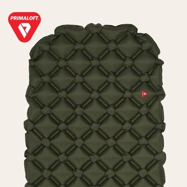O colchão insuflável Nap-Pak Primaloft da Highlander Outdoor O colchão insuflável Nap-Pak Primaloft da Highlander Outdoor