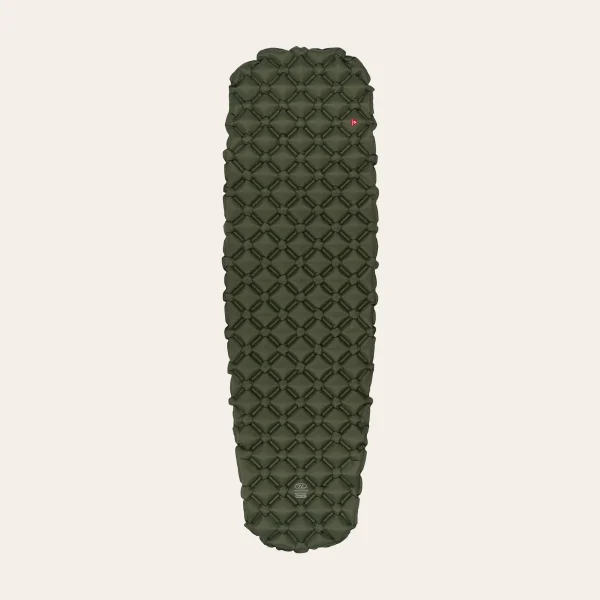 O colchão insuflável Nap-Pak Primaloft da Highlander Outdoor O colchão insuflável Nap-Pak Primaloft da Highlander Outdoor