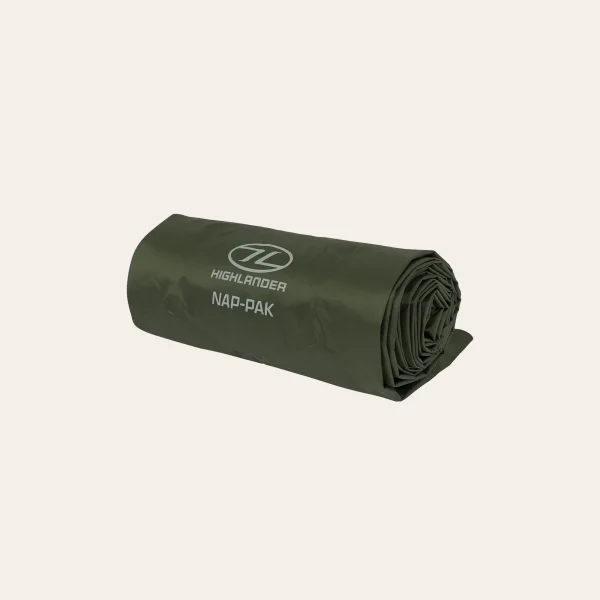 O colchão insuflável Nap-Pak da Highlander Outdoor O colchão insuflável Nap-Pak da Highlander Outdoor
