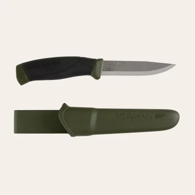 A faca Morakniv Companion (S) verde-tropa (Military Green)