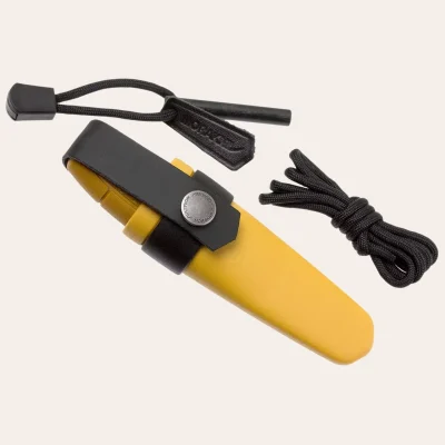The yellow Morakniv Eldris knife with Fire Kit