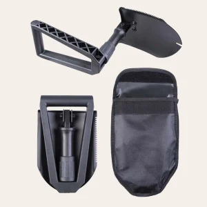 MIL-TEC US Gen.II triple folding shovel with bag and nylon handle