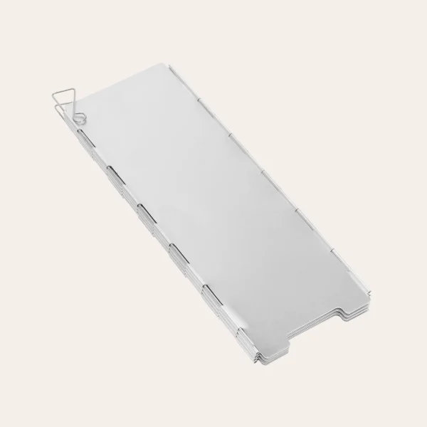 Para-vento de alumínio dobrável Mil-Tec - 67×24 cm Para-brisas de cozinha 14919000 para fogões de exterior