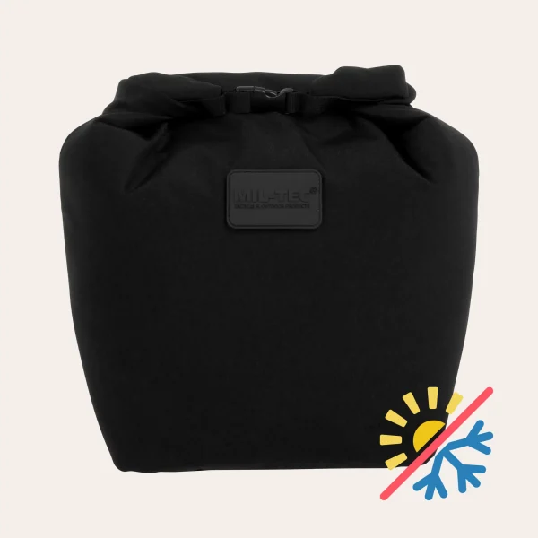 MIL-TEC-cooler-bag-Bolsa-termica-17-l-13878502-0 MIL-TEC Cooler Bag Large em preto – Bolsa térmica espaçosa com fecho Roll-Top, aproximadamente 17 litros, número do artigo 13878502
