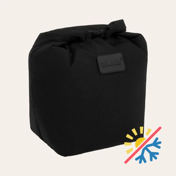 MIL-TEC-cooler-bag-Bolsa-termica-17-l-13878502-02 MIL-TEC Cooler Bag Large em preto – Bolsa térmica espaçosa com fecho Roll-Top, aproximadamente 17 litros, número do artigo 13878502