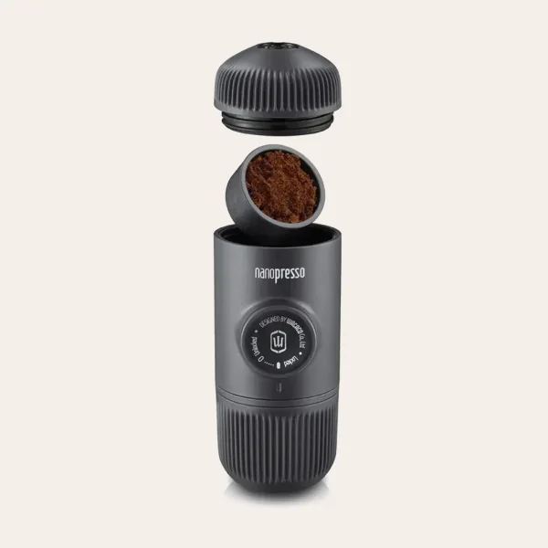 Wacaco Nanopresso portable coffee maker without electricity for outdoors, travelling and adventures