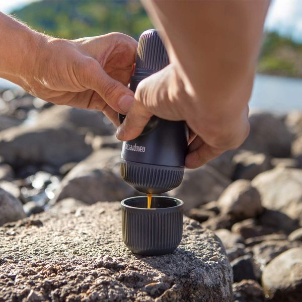 Wacaco Nanopresso portable coffee maker without electricity for outdoors, travelling and adventures