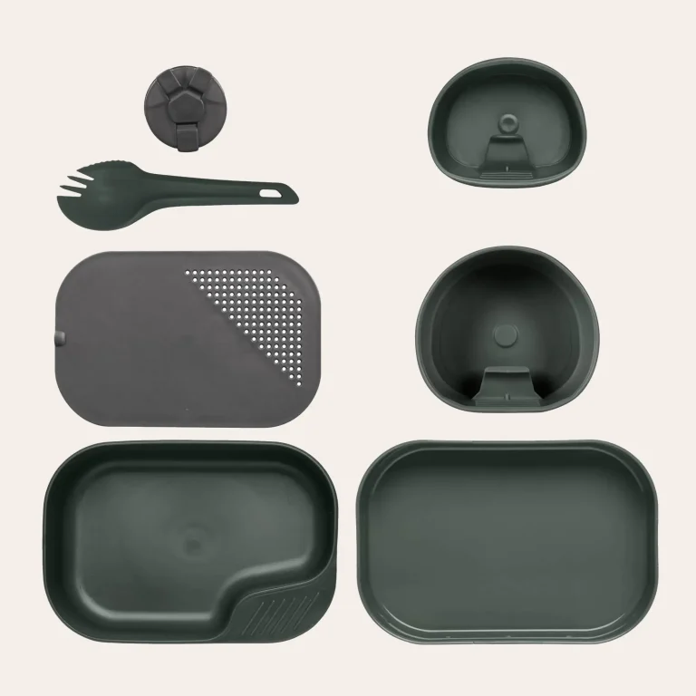 Wildo Camp-a-Box Complete - utensílios de mesa de exterior leves e compactos para campismo e trekking