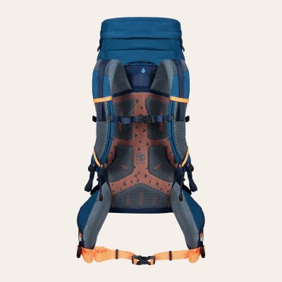Mochila Vulkan 35L da Highlander Outdoor para passeios dinâmicos e montanhismo, com suporte para machado de gelo e sistema de costas Airvent