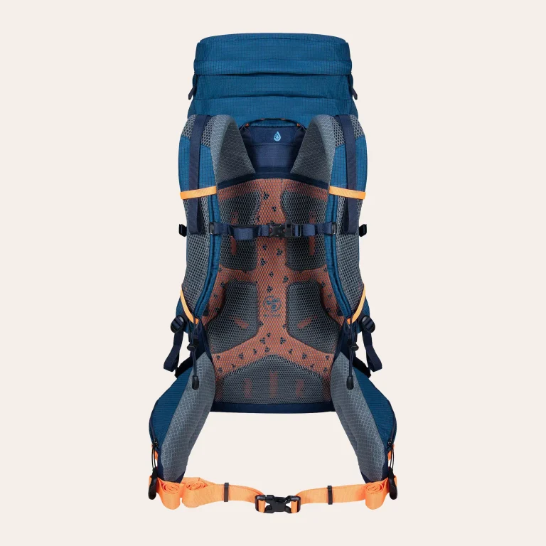 Mochila Vulkan 35L da Highlander Outdoor para passeios dinâmicos e montanhismo, com suporte para machado de gelo e sistema de costas Airvent