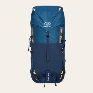 Mochila Vulkan 35L da Highlander Outdoor para passeios dinâmicos e montanhismo, com suporte para machado de gelo e sistema de costas Airvent