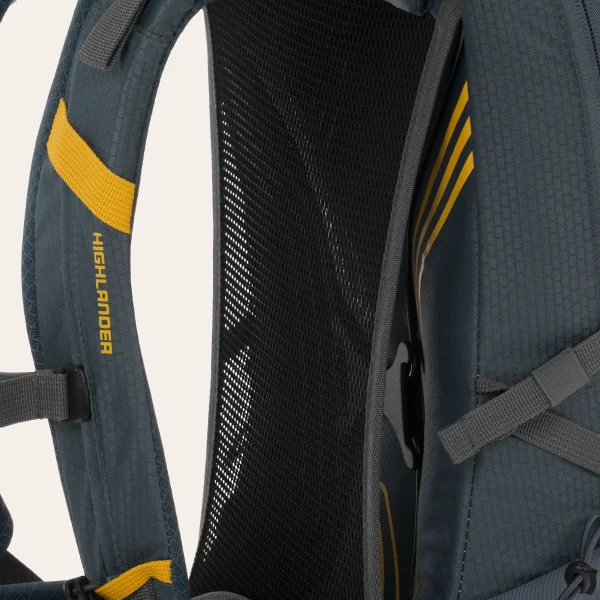 Highlander-Outdoor-Vega-homen-25l-RUC289-GR-09 Mochila de trekking leve Vega 25l da Highlander Outdoor para caminhadas confortáveis e passeios de um dia