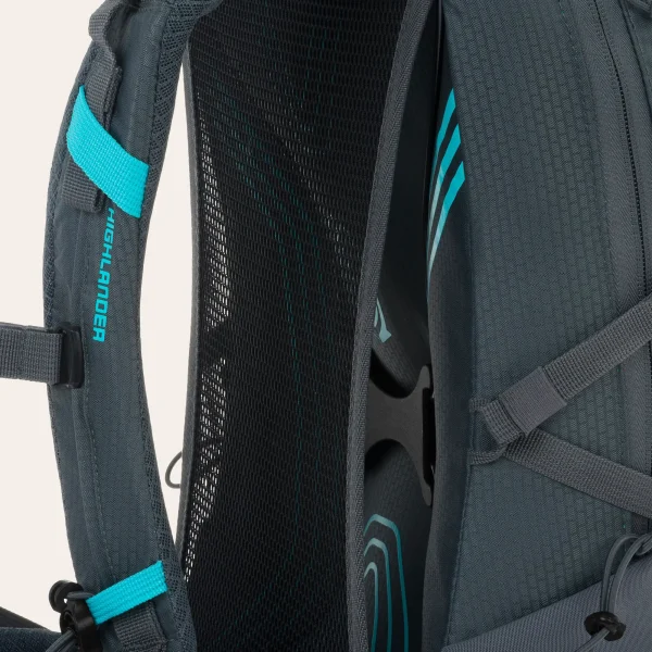 Highlander-Outdoor-Vega-mulher-25l-RUC289L-GR-07 Mochila de trekking leve Vega 25l da Highlander Outdoor para caminhadas confortáveis e passeios de um dia