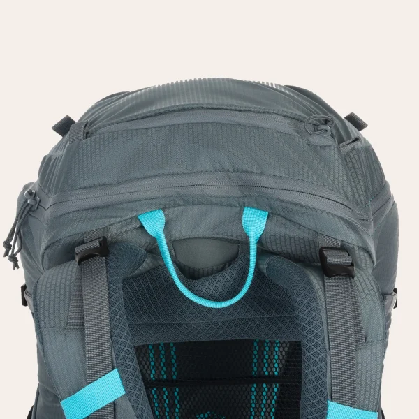 Highlander-Outdoor-Vega-mulher-40l-RUC290L-GR-04 Mochila Highlander Outdoors Vega 40l cinzenta para mulher, artigo RUC290L-GR, mochila de trekking leve com sistema de transporte específico para mulher