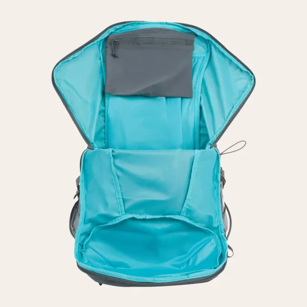 Highlander-Outdoor-Vega-mulher-40l-RUC290L-GR-06 Mochila Highlander Outdoors Vega 40l cinzenta para mulher, artigo RUC290L-GR, mochila de trekking leve com sistema de transporte específico para mulher