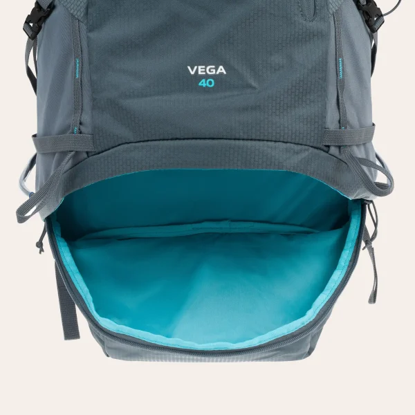 Highlander-Outdoor-Vega-mulher-40l-RUC290L-GR-12 Mochila Highlander Outdoors Vega 40l cinzenta para mulher, artigo RUC290L-GR, mochila de trekking leve com sistema de transporte específico para mulher
