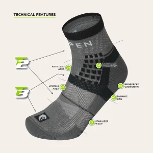 Lorpen T3 Light Hiker ECO Shorty breathable hiking socks with T3 technology for warm days