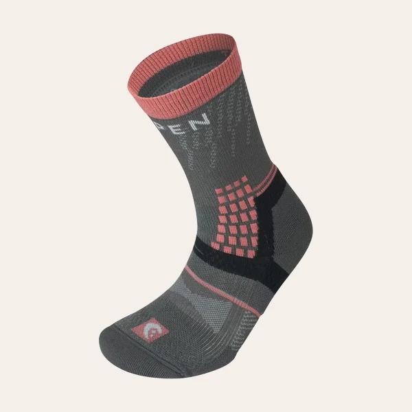 Meias de caminhada respiráveis Lorpen T3 Light Hiker ECO para mulheres Meias de caminhada respiráveis Lorpen T3 Light Hiker ECO com tecnologia T3 para dias quentes