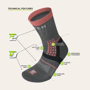 Lorpen T3 Light Hiker ECO breathable hiking socks with T3 technology for warm days