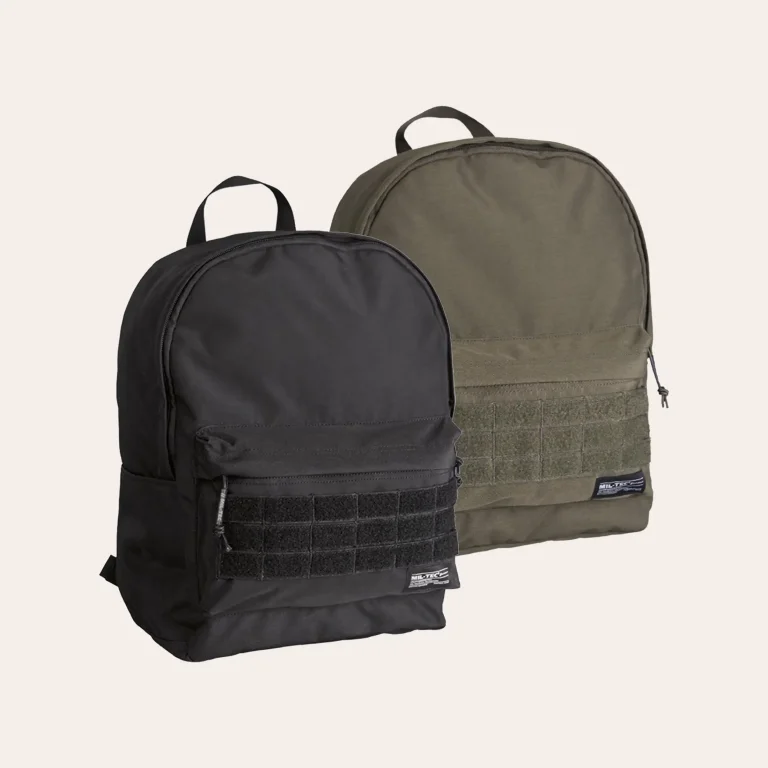 Mochila MIL-TEC Daypack Cityscape MOLLE – mochila urbana de 20 litros com sistema MOLLE, compartimento principal espaçoso e alças acolchoadas.