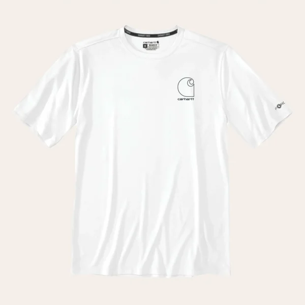 Carhartt Sun Defender lightweight T-shirt in white for outdoor activities with UV protection