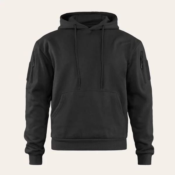 Camisola com capuz MIL-TEC Tactical Hoodie com bolso frontal grande e bolsos nos braços para atividades ao ar livre e uso diário