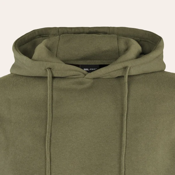 Camisola com capuz MIL-TEC Tactical Hoodie com bolso frontal grande e bolsos nos braços para atividades ao ar livre e uso diário