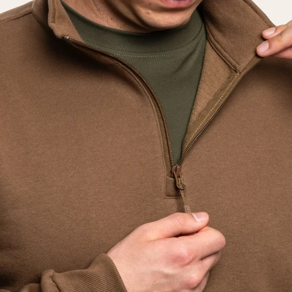 Camisola tática MIL-TEC com gola alta e bolsos nos braços para atividades ao ar livre e lazer