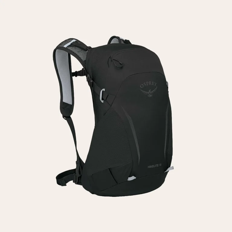 Osprey Hikelite 18 em Preto – mochila leve para caminhadas com sistema de costas AirSpeed