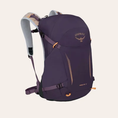 Osprey Hikelite 26 em roxo Purple Ink – mochila leve e sustentável para uso diário com costas em rede, 26 litros
