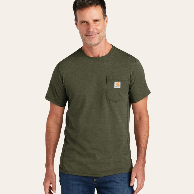 T-shirt Carhartt Force® Relaxed Fit de manga curta com bolso para homem, respirável e de secagem rápida