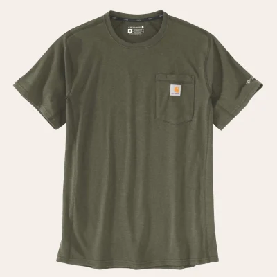 Carhartt Force® Relaxed Fit men's short-sleeved T-shirt with pocket, breathable and quick-drying